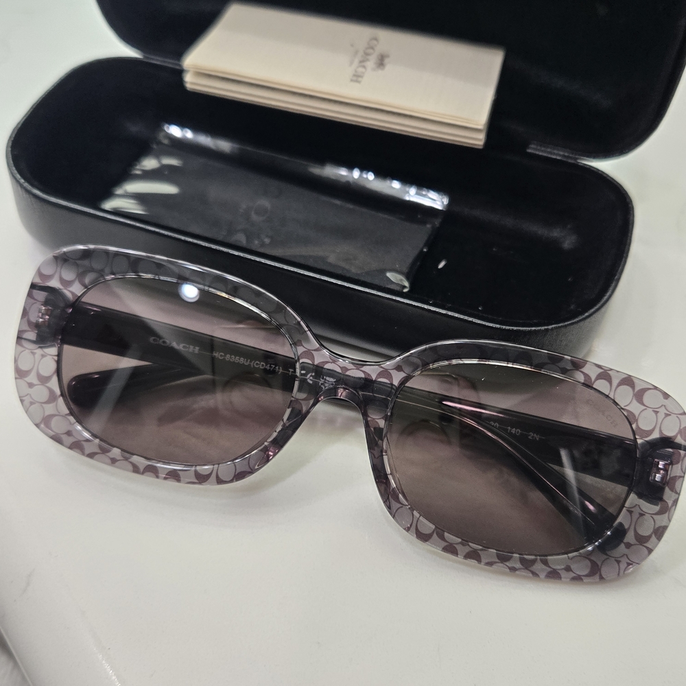 Coach Women's Signature Pattern Rectangle Sunglasses
